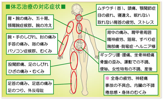 体芯矯正療法の効果